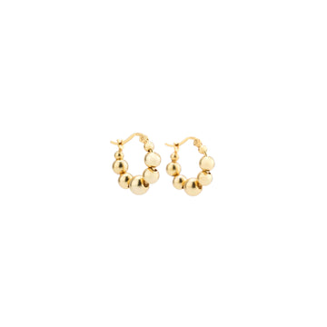 Beaded Hoops in gold vermeil