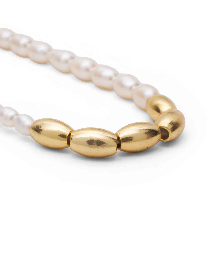 Mixed up with pearls and gold plated beads