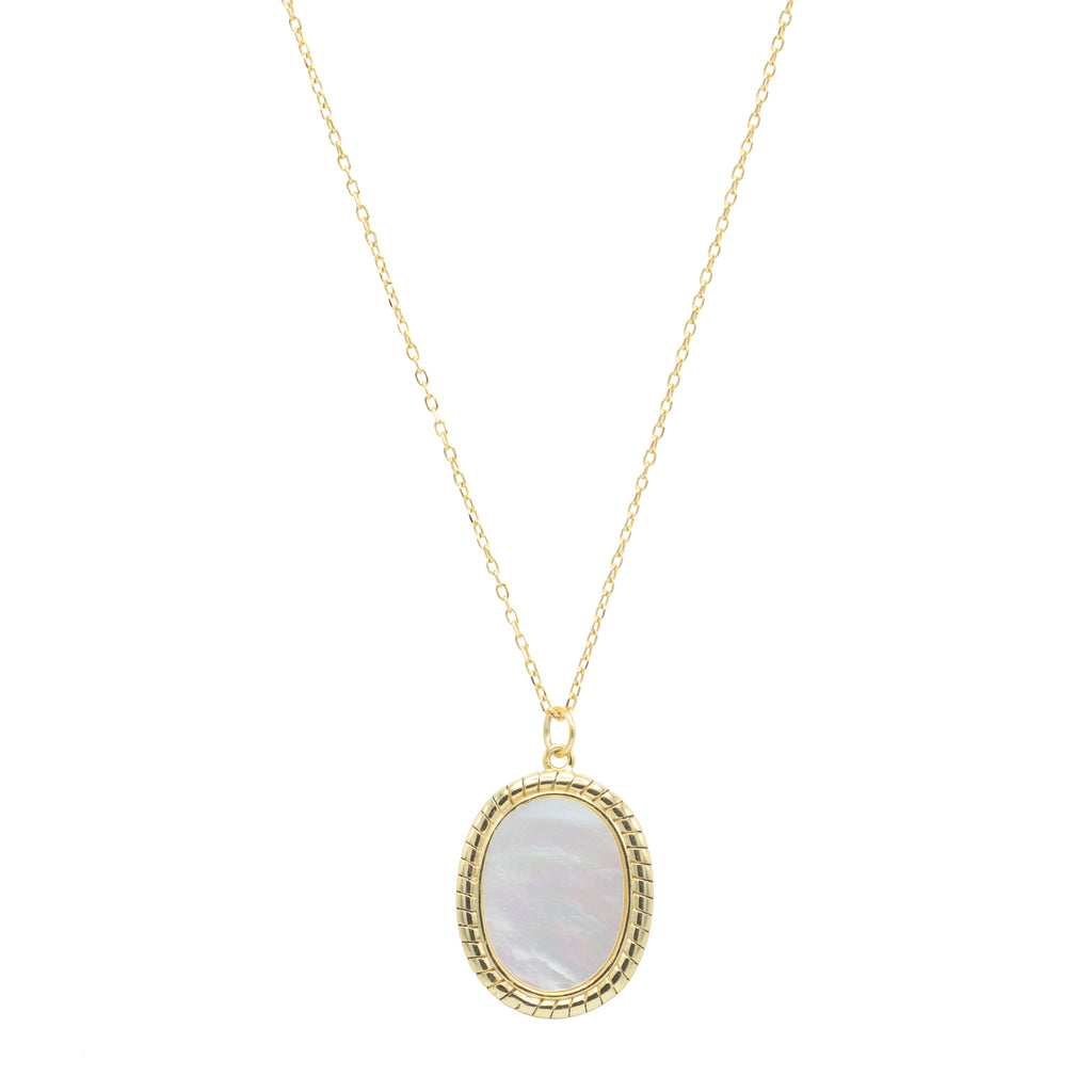 Mother of pearl embedded necklace